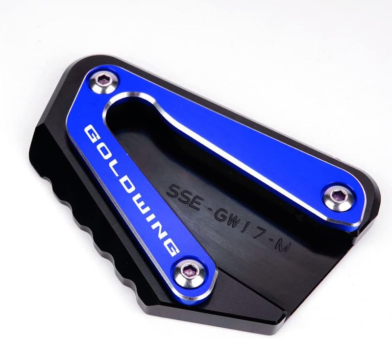 MOWOK For Goldwing GL1800 2002-2017 and 2018-2025 Goldwing GL1800 1800 Motorcycle Side Stand Extension Kickstand foot Pad (Year 2002-2017 (Blue)) - Image 2